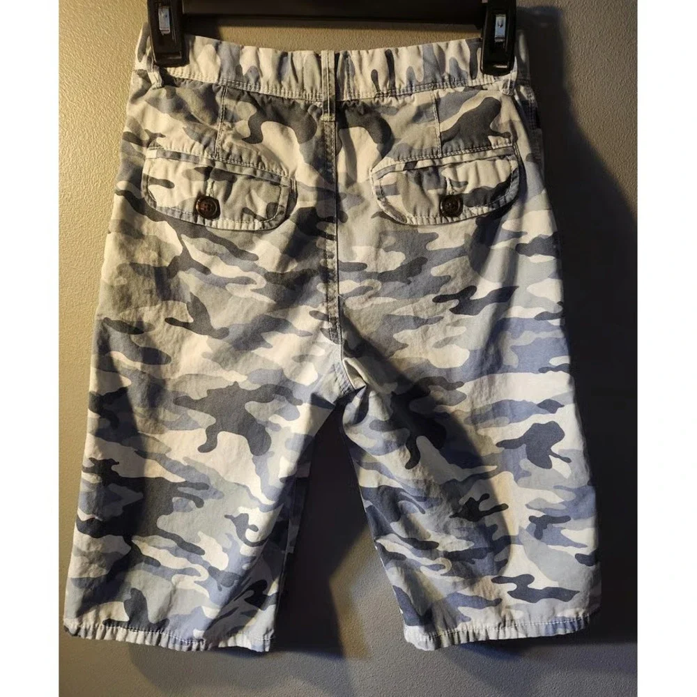 Boys youth GAP KIDS regular fit size 12 blue camo shorts
